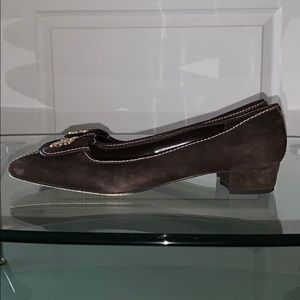 KAREN SCOTT Lilly monogram suede flats